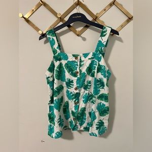 J. Crew button up linen tank